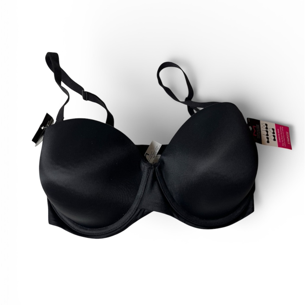Maidenform SE6990 Bra Women’s 36DD Black Stay Put Detachable Backless Strapless